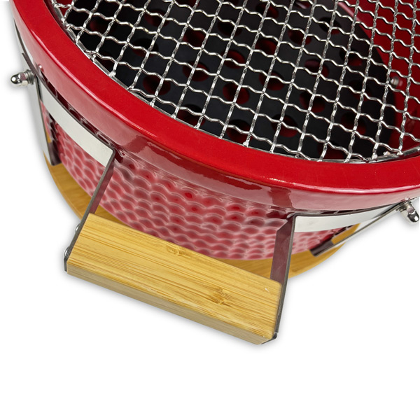 Charcoal-BBQ-Grill-round Hibachi-Grill-with-Grid-Lifter Japanese grill ceramic cook manufactory supplier (6)